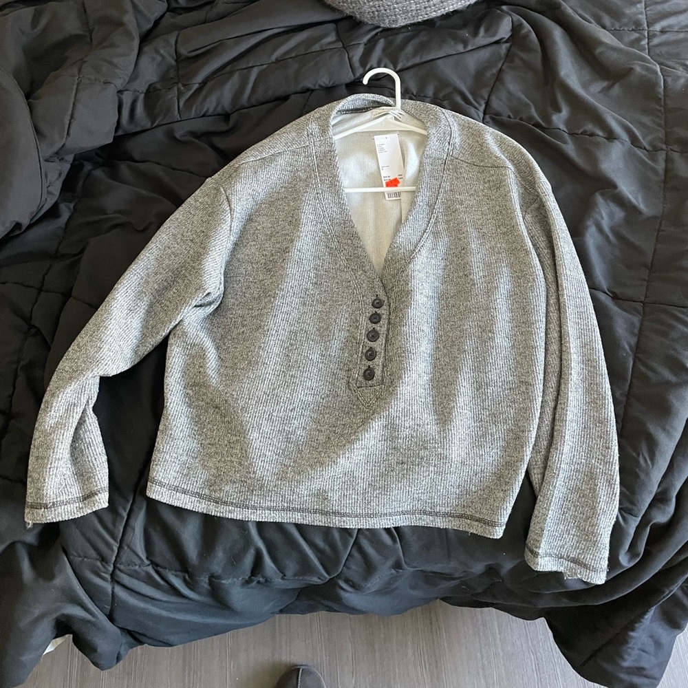 Urban outfitters: grey button up sweater. NWT. Size small.